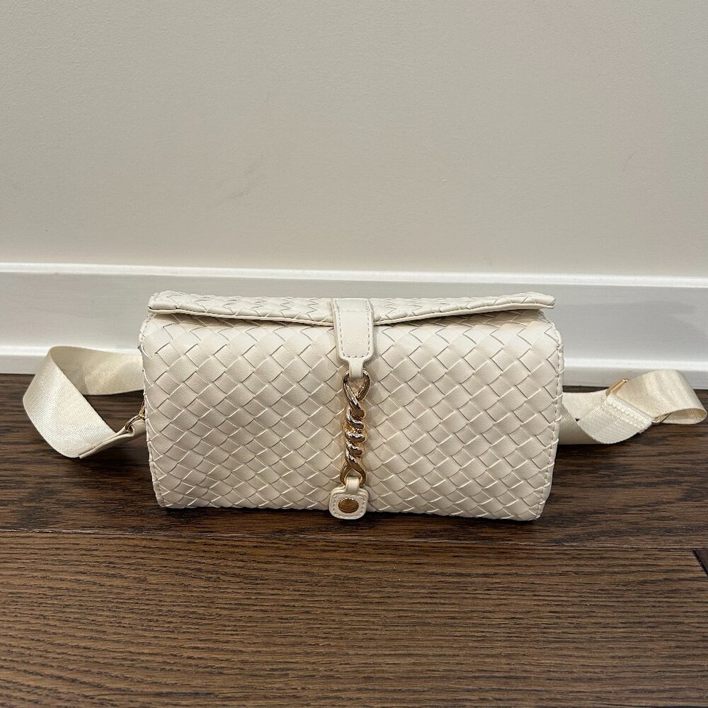 Woven Divided Shoulder Bag - Brand New!